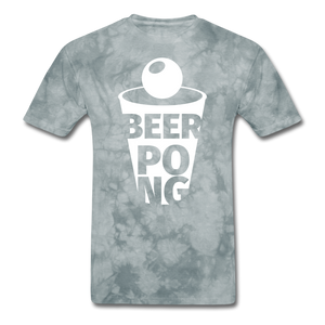 Beer Pong Tee - grey tie dye