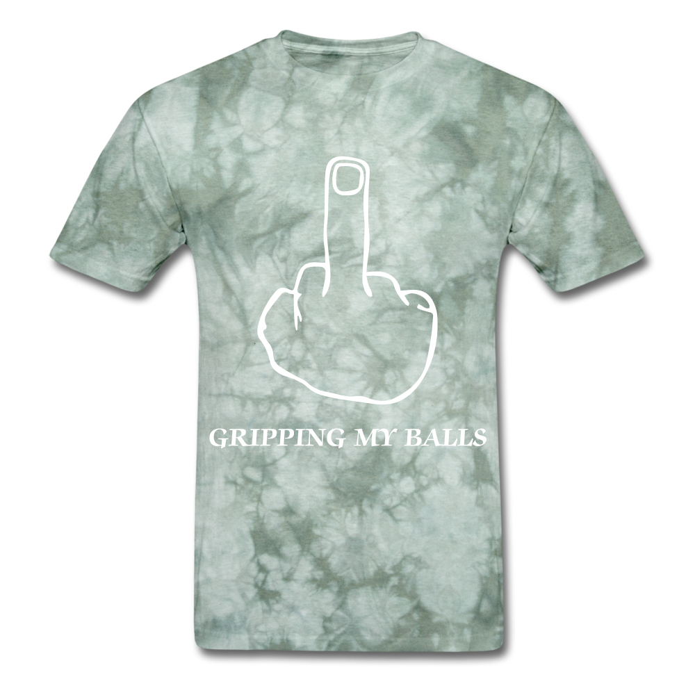 Middle Finger Tee - military green tie dye