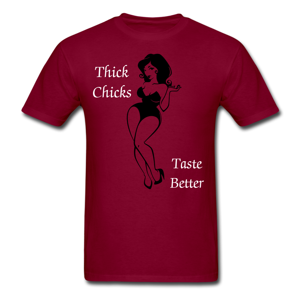 Thick Chicks Tee - burgundy