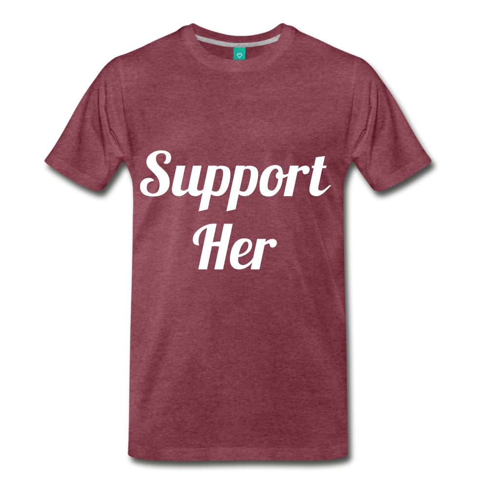Support Her - heather burgundy
