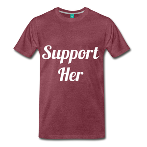 Support Her - heather burgundy
