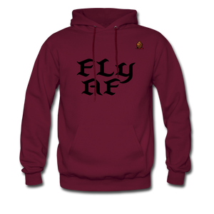 FLY AF HOODIE - burgundy