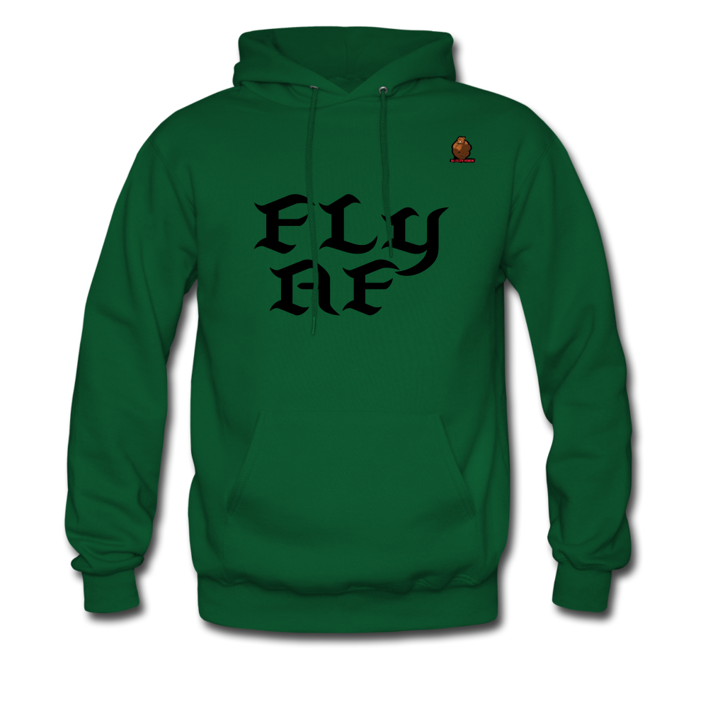 FLY AF HOODIE - forest green