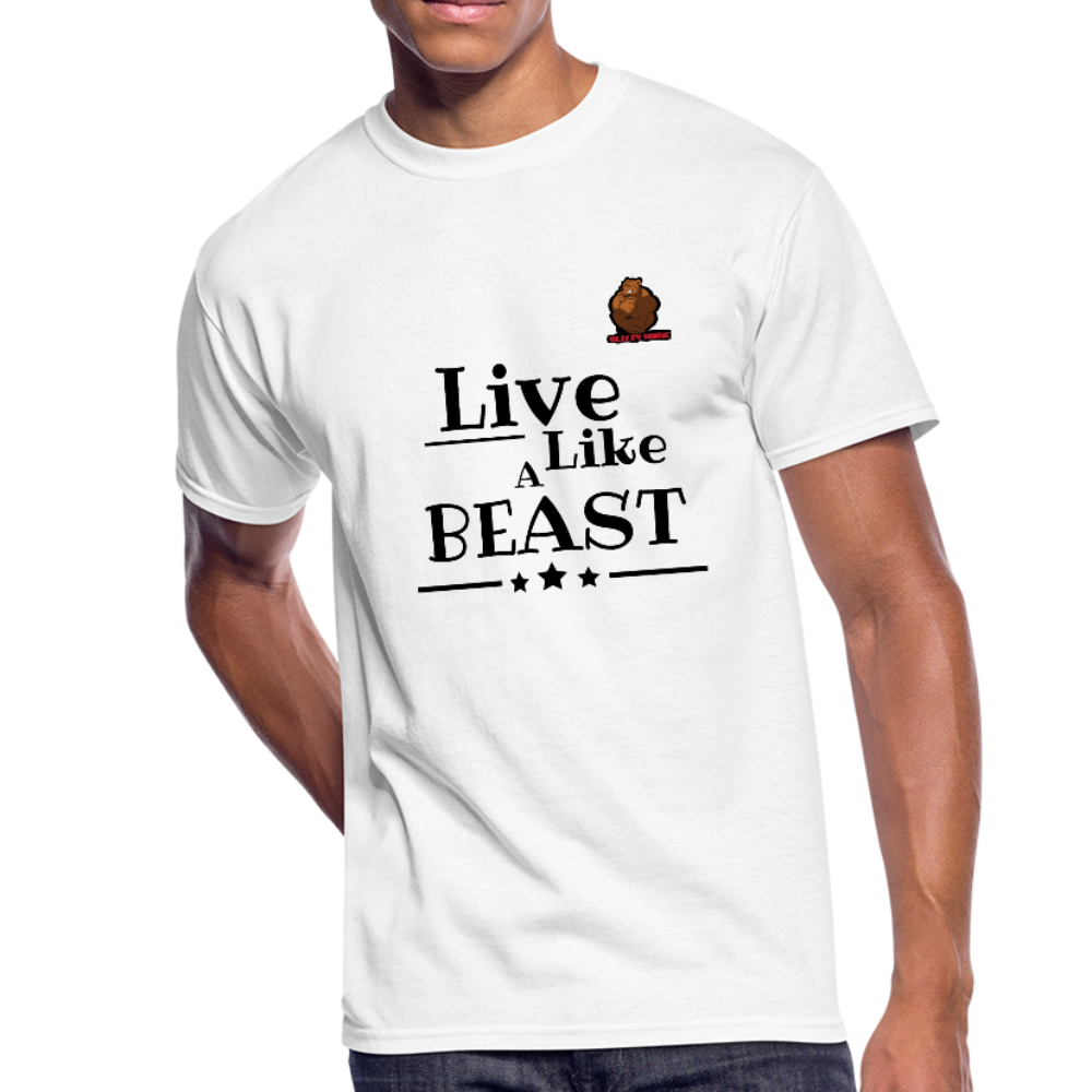Live like a Beast Tee. - white