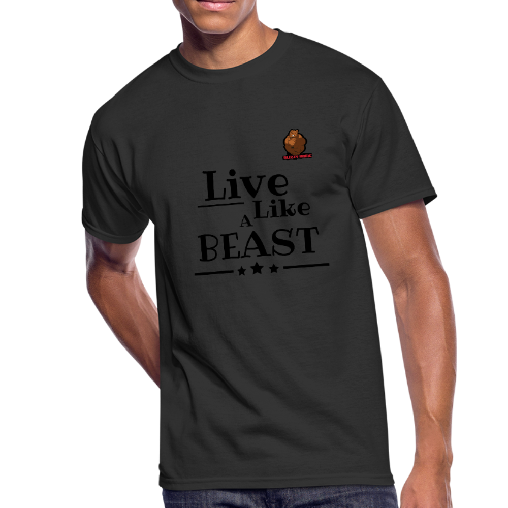 Live like a Beast Tee. - black