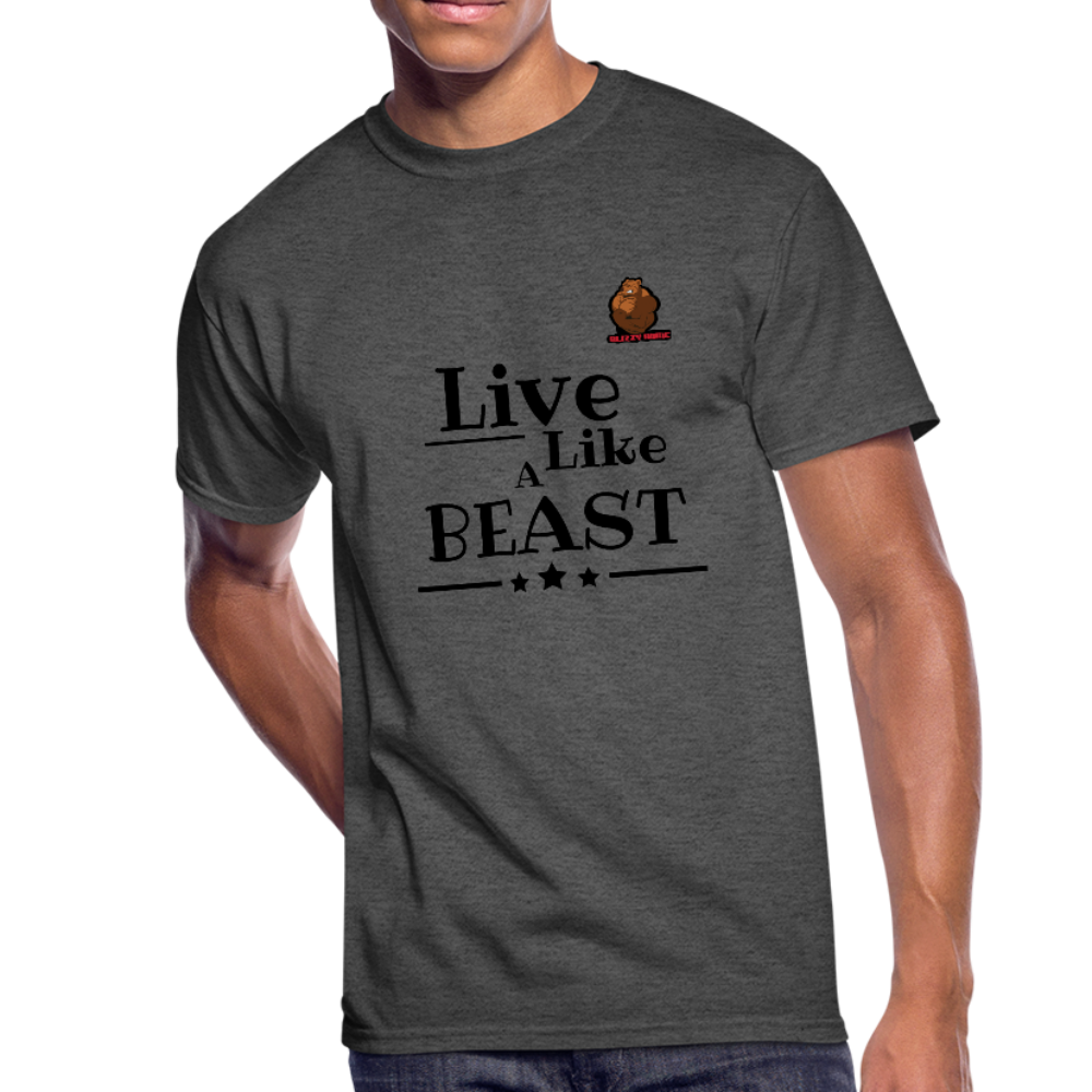 Live like a Beast Tee. - heather black