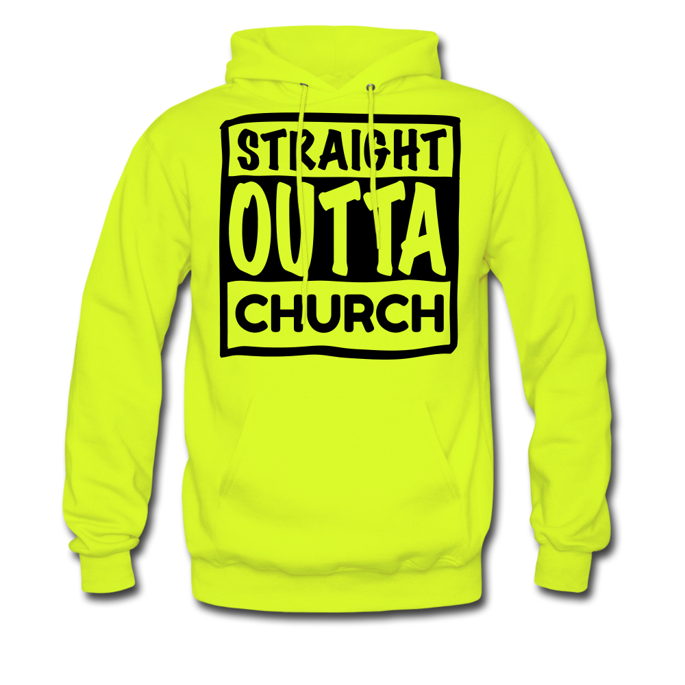 Straight Outta Church - safety green