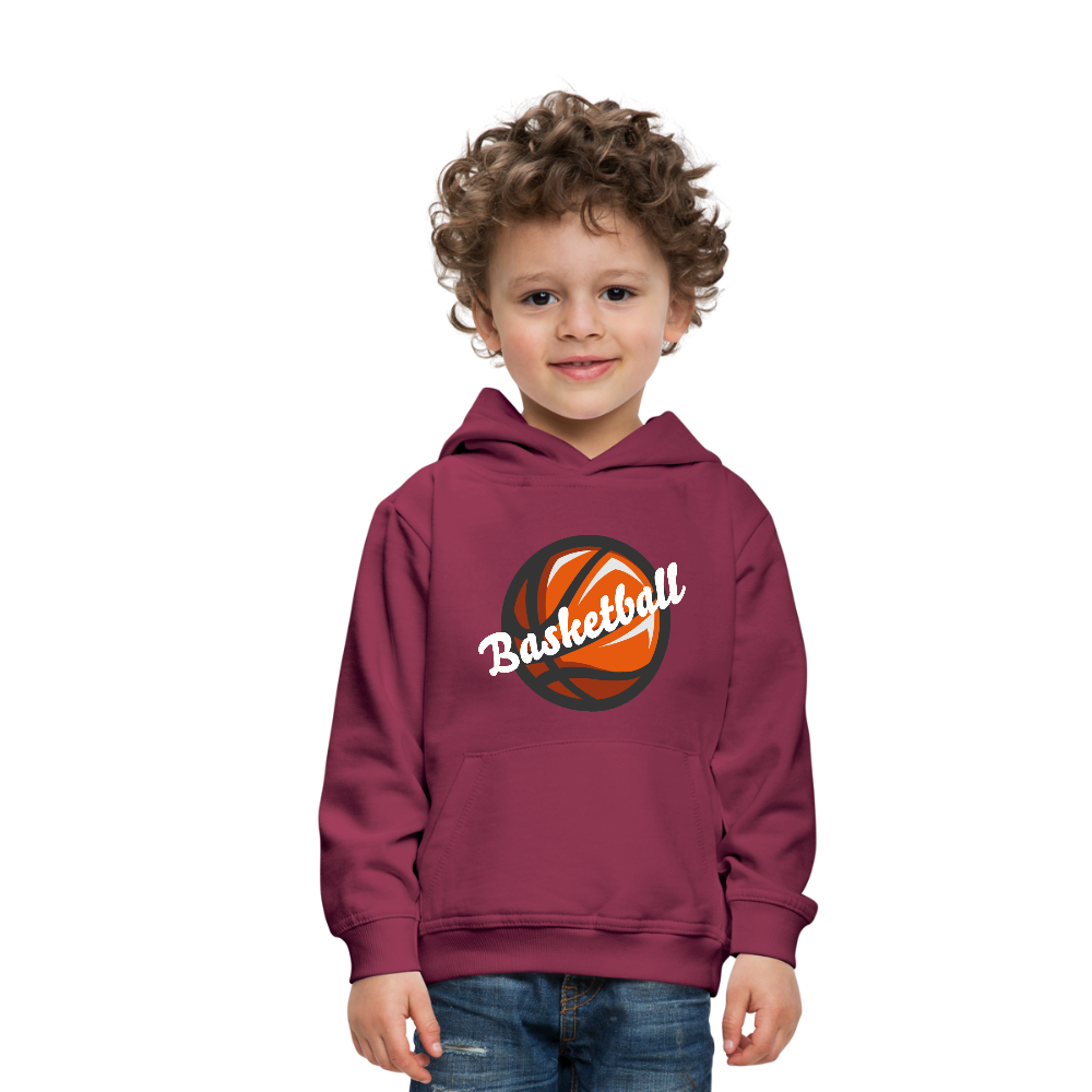 Kid's Basketball Hoodie - burgundy