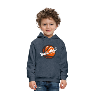 Kid's Basketball Hoodie - heather denim