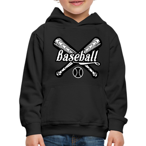 Kid's Baseball Hoodie - black