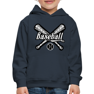 Kid's Baseball Hoodie - navy