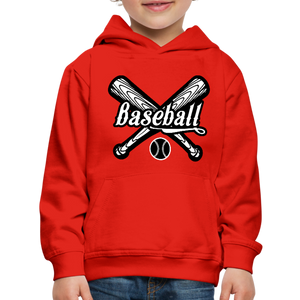 Kid's Baseball Hoodie - red
