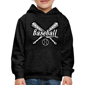 Kid's Baseball Hoodie - charcoal gray