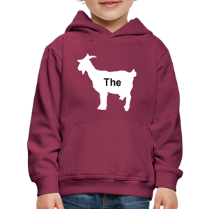 Kid's Goat Hoodie - burgundy