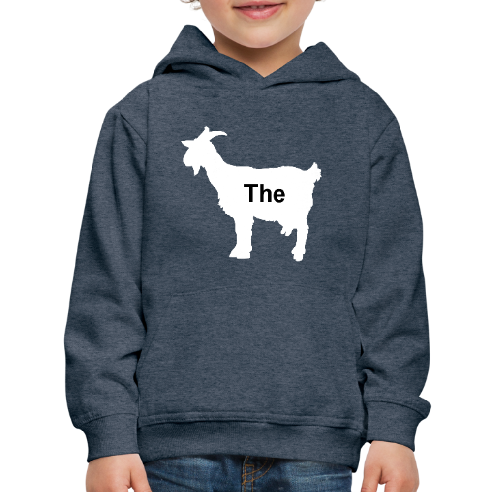 Kid's Goat Hoodie - heather denim