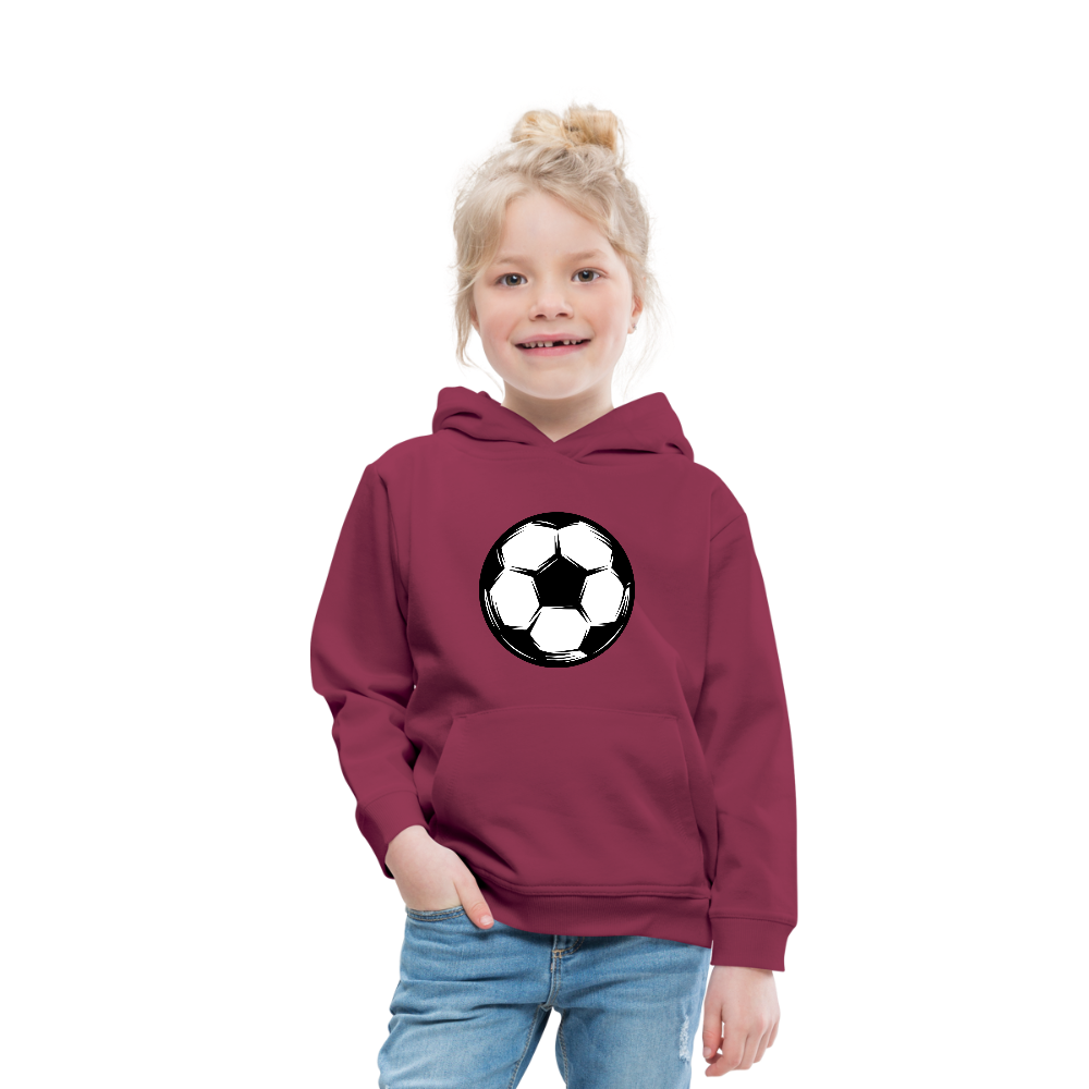 Kid's Soccer Hoodie - burgundy