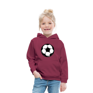 Kid's Soccer Hoodie - burgundy
