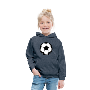 Kid's Soccer Hoodie - heather denim