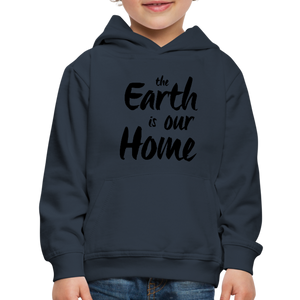 Kid's Earth Is Our Home Hoodie - navy