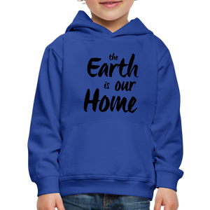 Kid's Earth Is Our Home Hoodie - royal blue