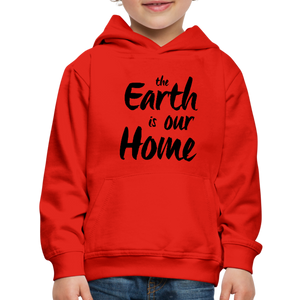 Kid's Earth Is Our Home Hoodie - red