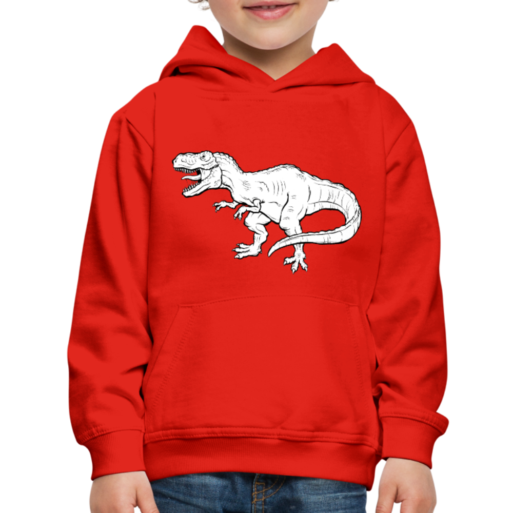 Kid's T-Rex Hoodie - red