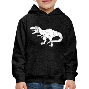 Kid's T-Rex Hoodie - charcoal gray