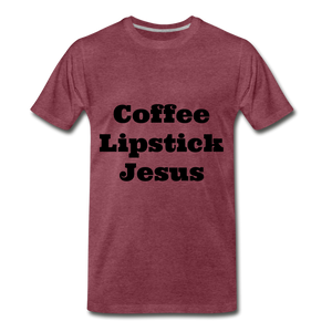 Coffee, Lipstick, Jesus - heather burgundy