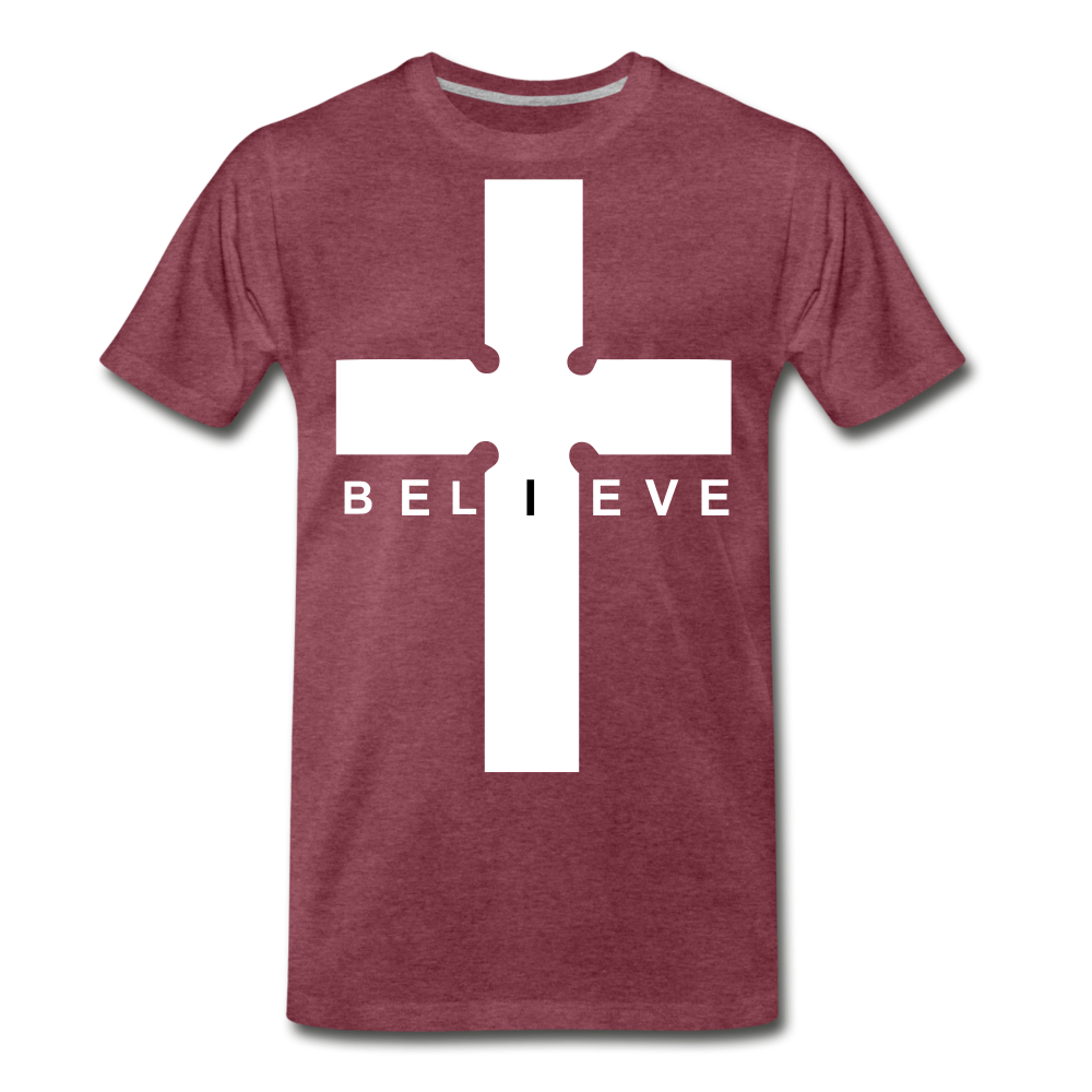 I Believe - heather burgundy