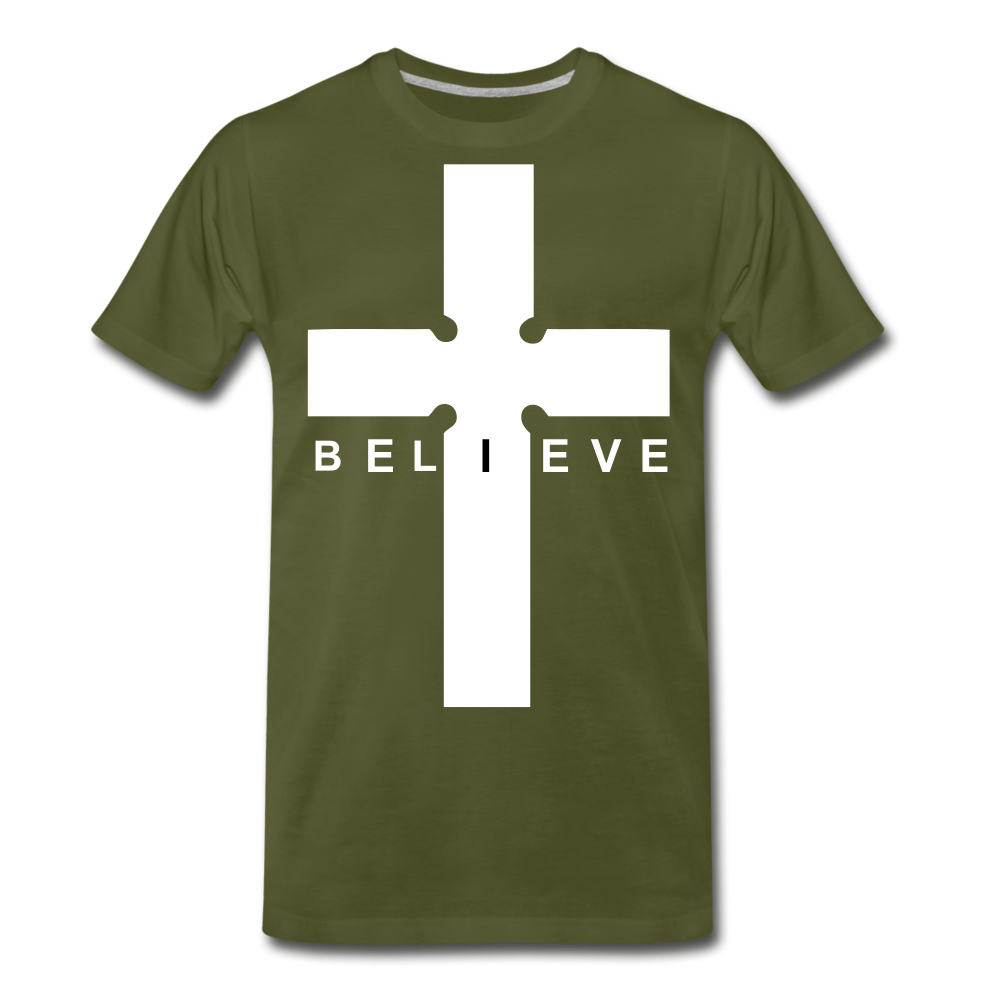 I Believe - olive green