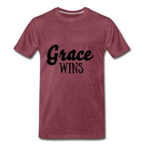 Grace Wins - heather burgundy
