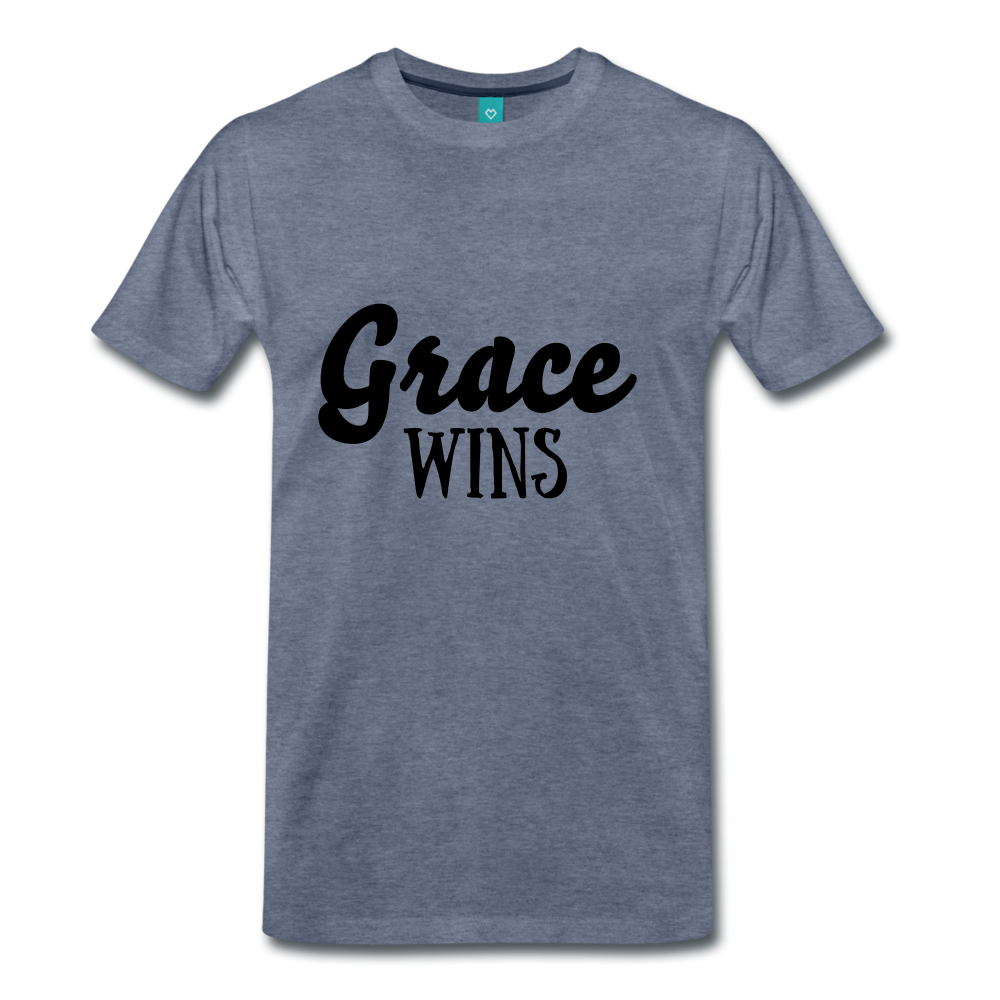 Grace Wins - heather blue