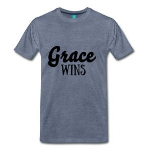 Grace Wins - heather blue