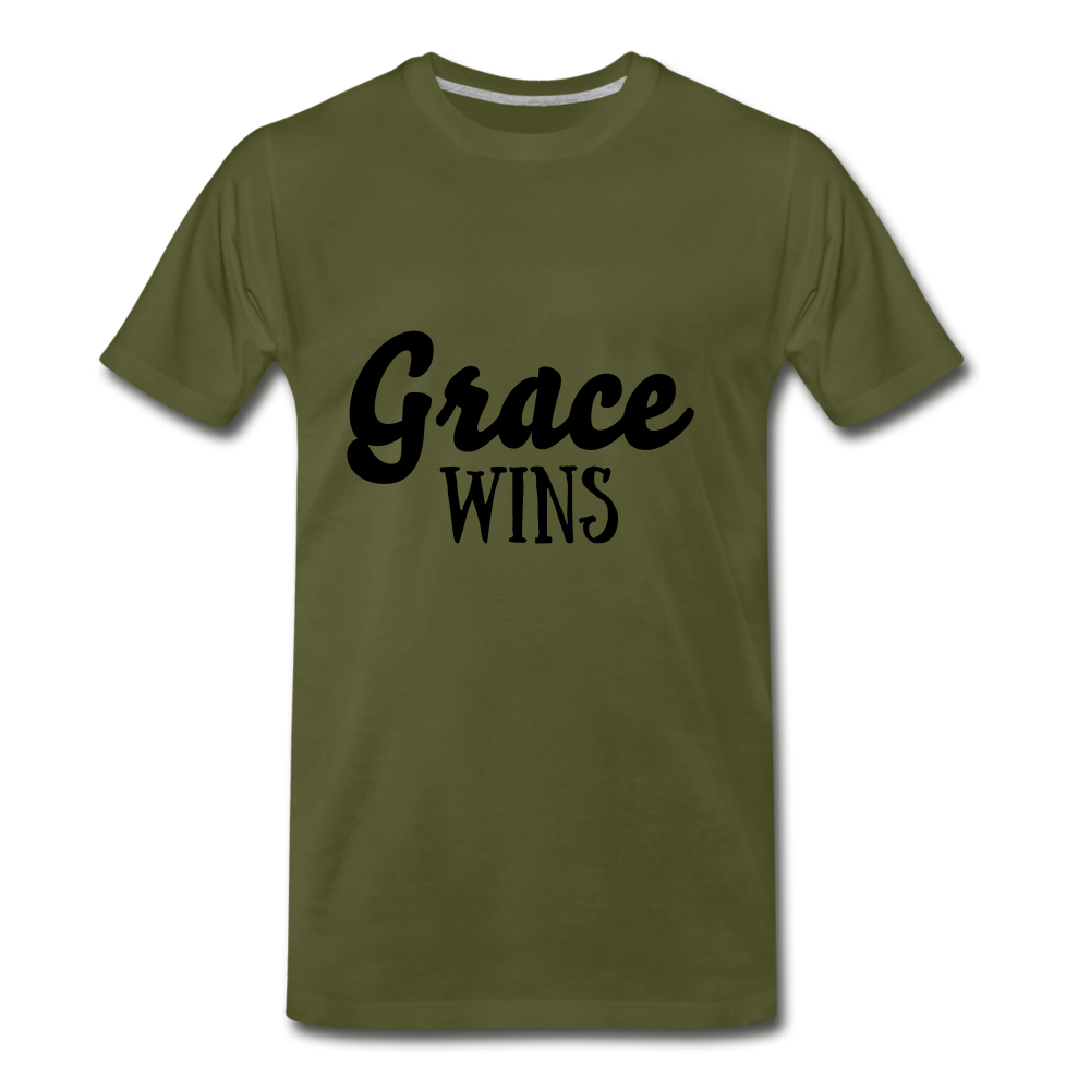 Grace Wins - olive green