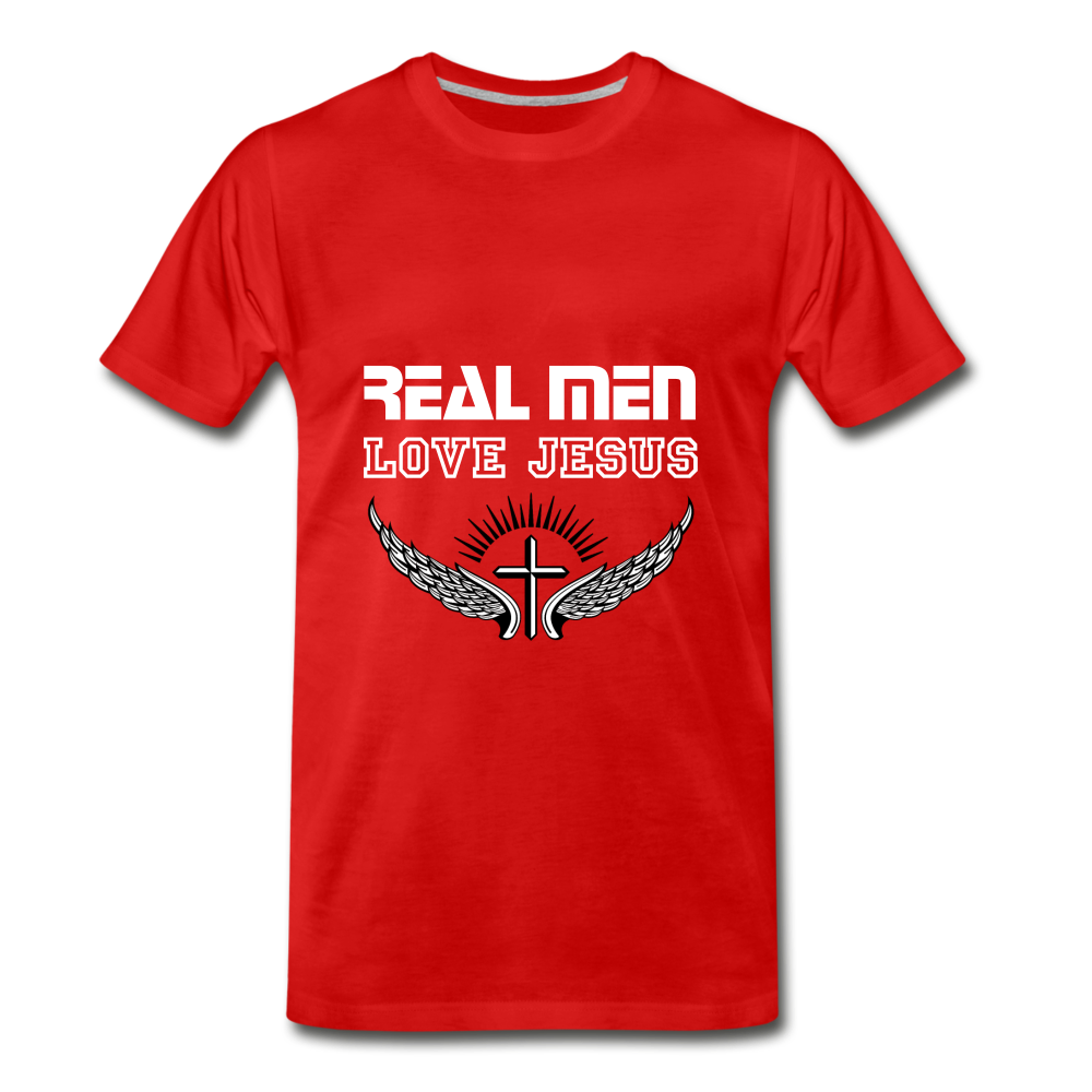 Real Men Love Jesus - red
