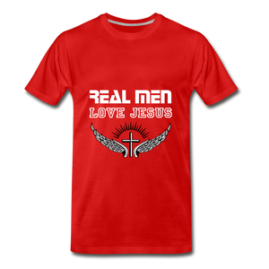 Real Men Love Jesus - red