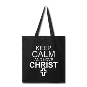 Love Christ Tote Bag - black