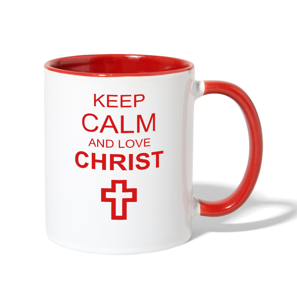 Love Christ Mug Red - white/red