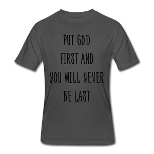 GOD FIRST - charcoal