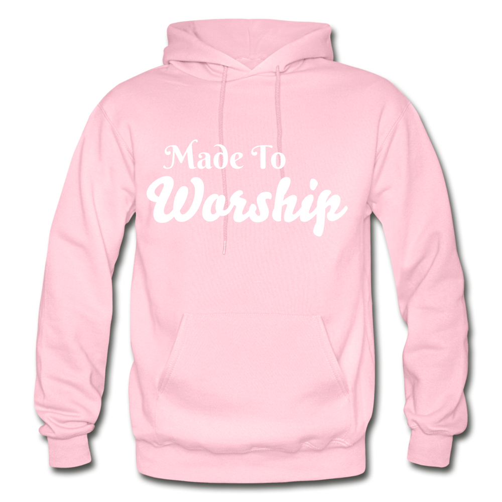 Made To Worship Hoodie - light pink