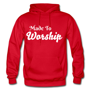 Made To Worship Hoodie - red