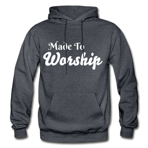 Made To Worship Hoodie - charcoal gray