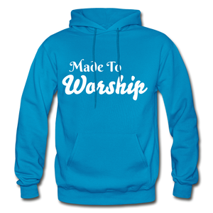 Made To Worship Hoodie - turquoise
