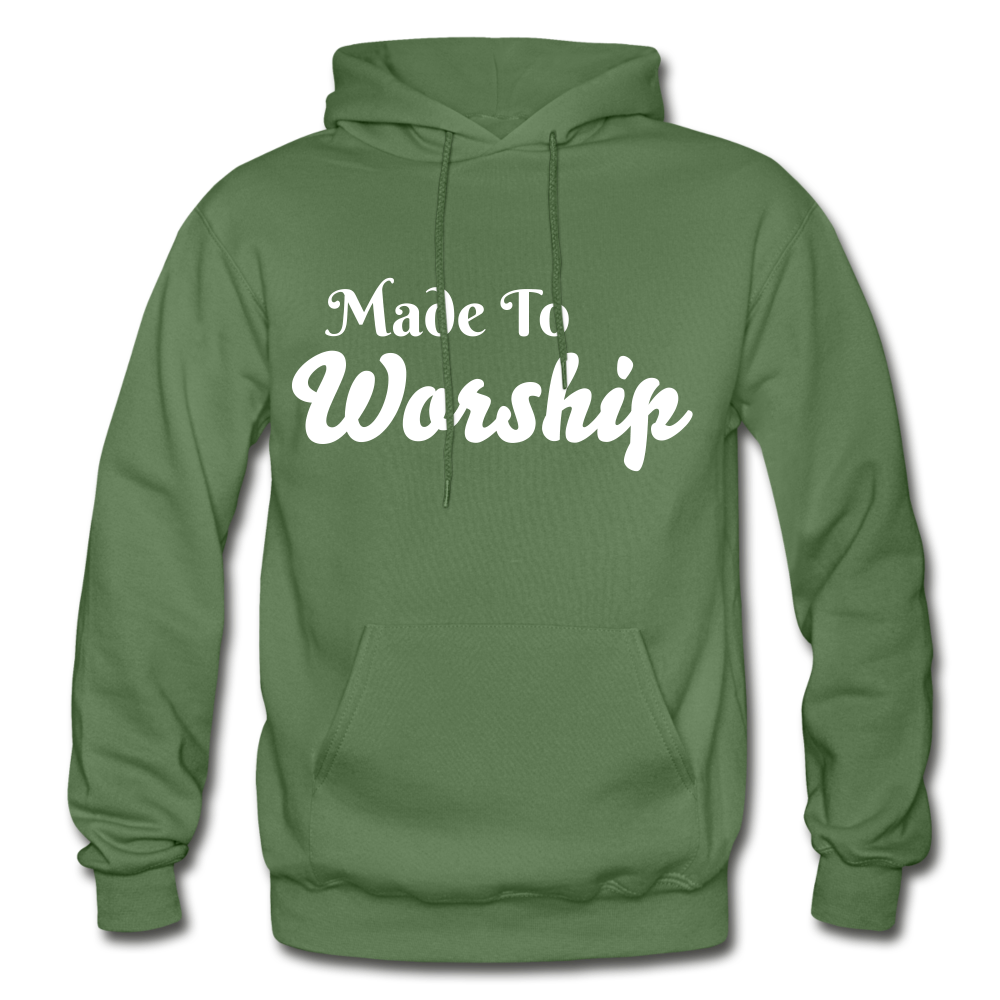 Made To Worship Hoodie - military green