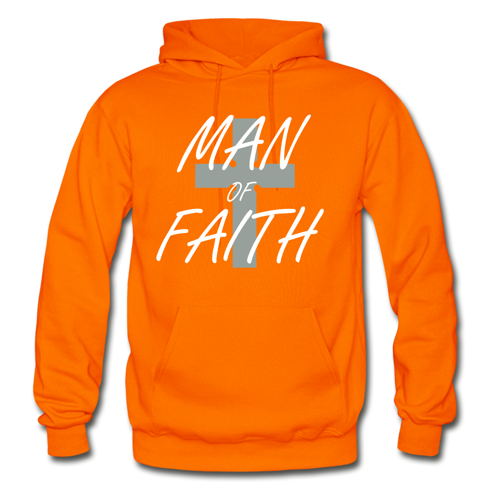 Man Of Faith Hoodie. - orange