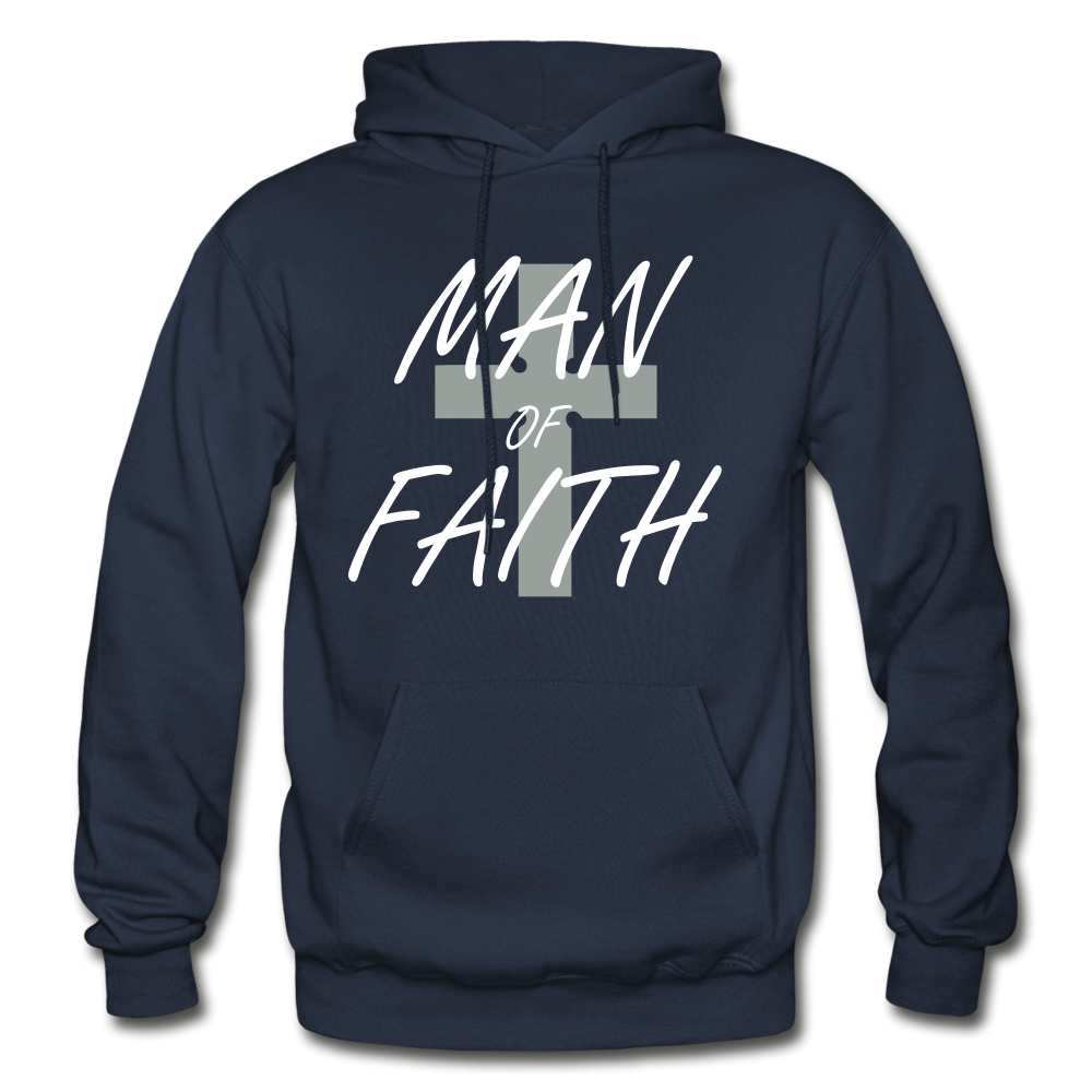 Man Of Faith Hoodie. - navy