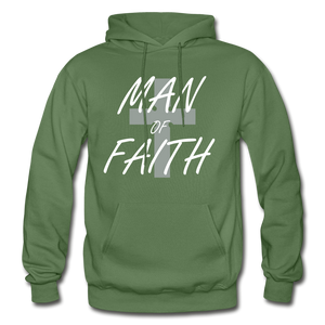 Man Of Faith Hoodie. - military green