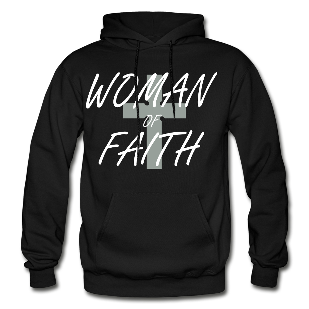 Woman Of Faith Hoodie - black