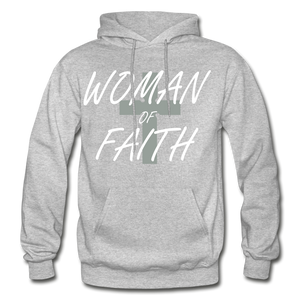 Woman Of Faith Hoodie - heather gray