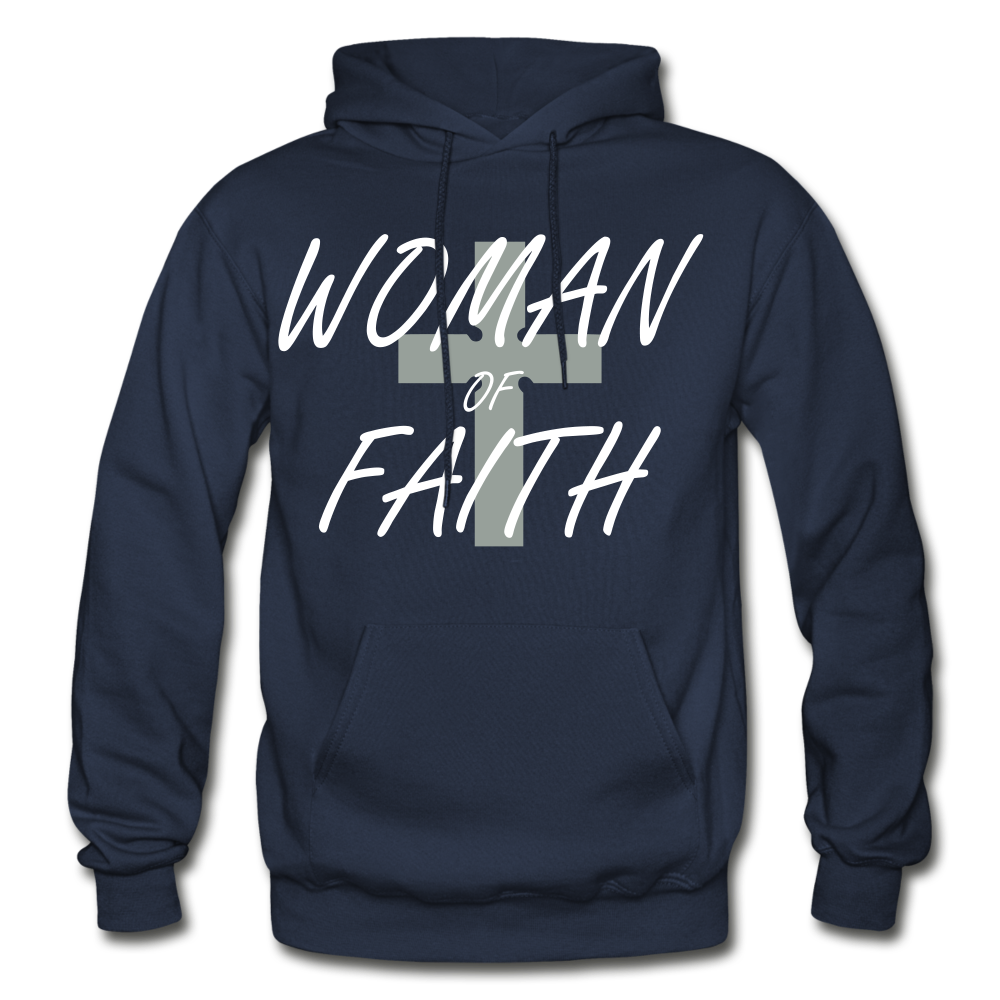 Woman Of Faith Hoodie - navy